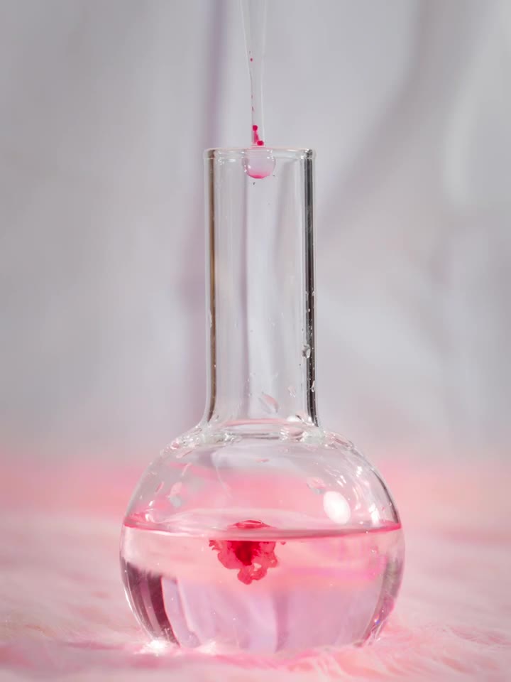 Pink liquid material study